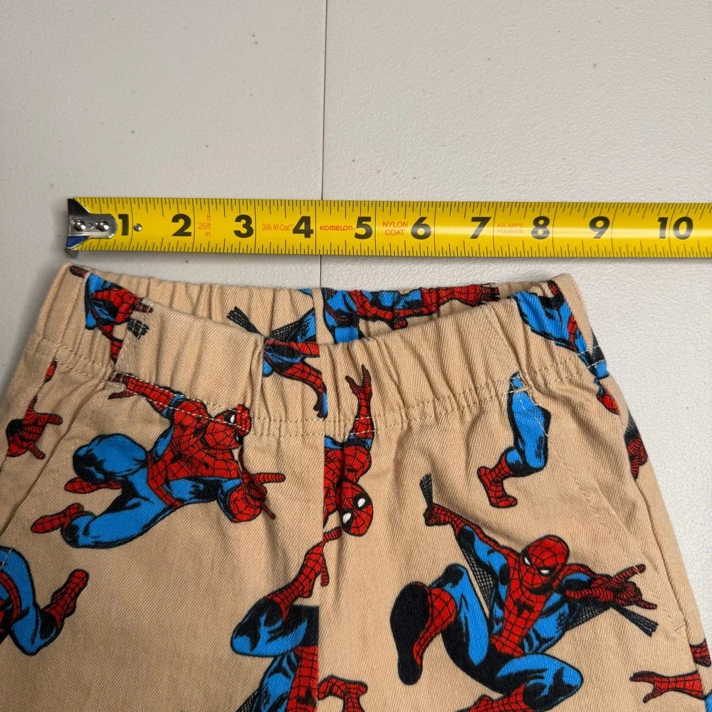 Marvel Spider-Man Kids 3T Joggers Tan All Over Print Pants